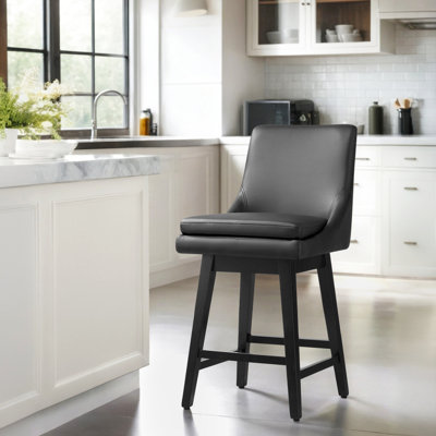 Tabouret de comptoir pivotant 26 po Aleksy