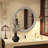 Round Wall Mirror With Carved Frame