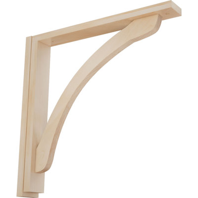 2 1/2"W x 17 3/4"D x 17 1/4"H Reece Shelf Bracket, Maple (2-Pack)