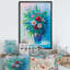 Vase multicolore et vert de fleurs - Décoration murale traditionnelle sur toile-120737970-120737973