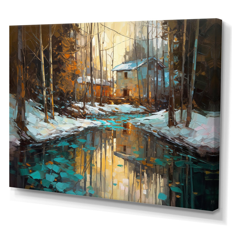 Wintery Forest I - Imprimé, H 12 po x l 20 po x P 1 po, Toile tendue