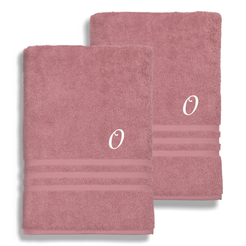 Ensemble de serviettes de bain 1 pièce en coton turc Denzi, Thé rose, O