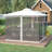 Replacement Mesh Sidewall Netting for Patio Gazebos and Canopy Tents with Zippers (Sidewall Only)