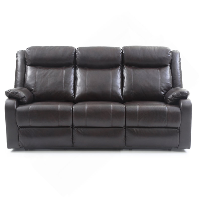 Double Reclining Sofa , DARK BROWN