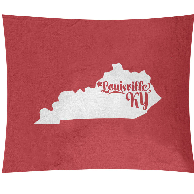 Tapisserie murale louisville kentucky, H 51 po x l 60 po, Rouge