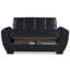Causeuse convertible avec rangement Primenest Nimbusflow, polyuréthane noir