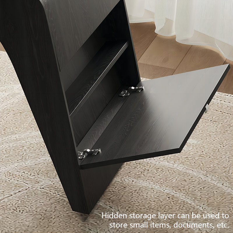 Rectangular Saddle Leather Solid + Manufactured Wood Desk,2-drawer, 29.53" H x 70.87" W x 27.56" D