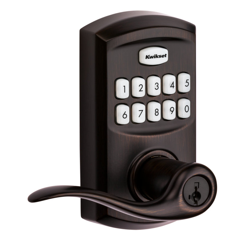 Venetian Bronze Electronic Keypad Entry Lever with SmartKey
