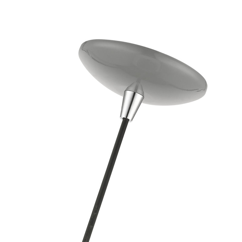 Luminaire suspendu en forme de dôme à 1 lumière Schultz, Gris clair brillant