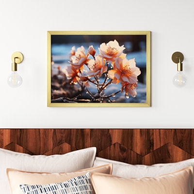 "Breyelle Winter Landscape Frozen Blossoms III", reproduction d'art sur toile