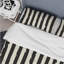 Ensemble de housse de couette Sparkling Black White Stripes - Glam-109173915
