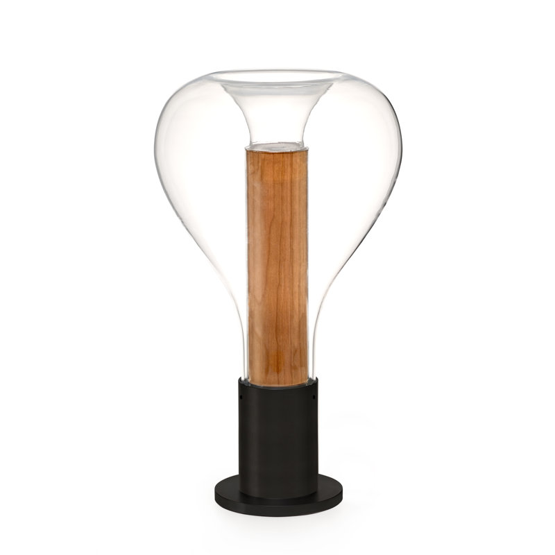 Lampe de table Eris par Mayice Studio, Noir mat, Cerisier naturel