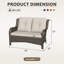 Meikel 49'' Wide Straight Wicker Loveseat with Cushions-1977633670