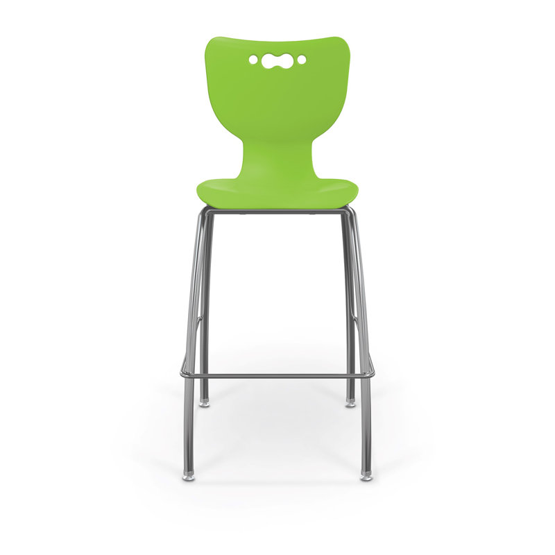 Tabouret de classe à 4 pieds Hierarchie, Vert, H 45,75 po x l 20,5 po x P 22 po