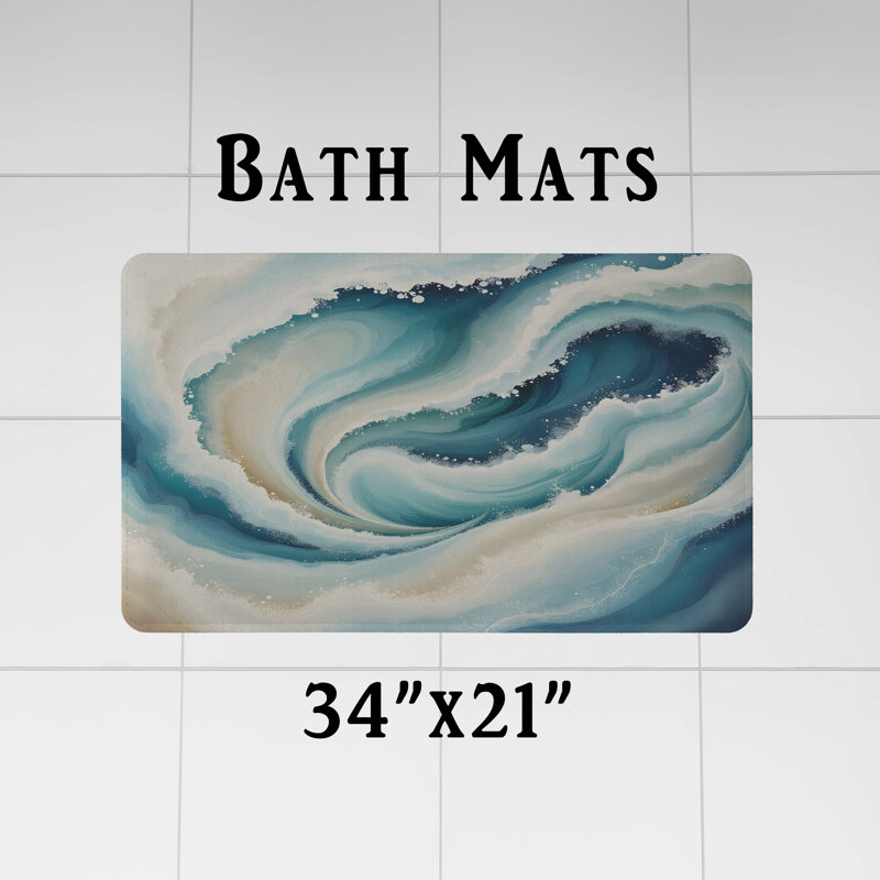Rideau de douche avec tapis de bain, H 83 po x l 70 po