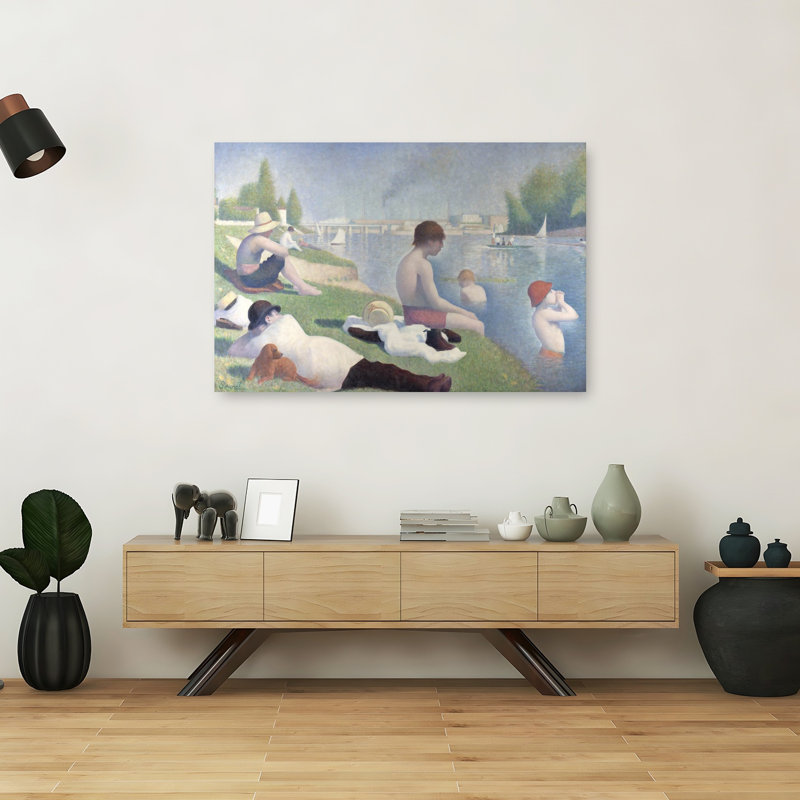 «Bathers At Asnieres 1884 Classic Contemporary Beach Summer», reproduction d'art mural, H 40 po x l 60 po
