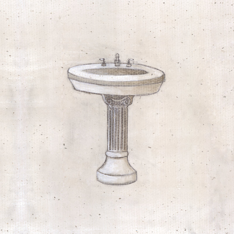 Sink - Wrapped Canvas Painting, 30cm H x 30cm W x 3.8cm D