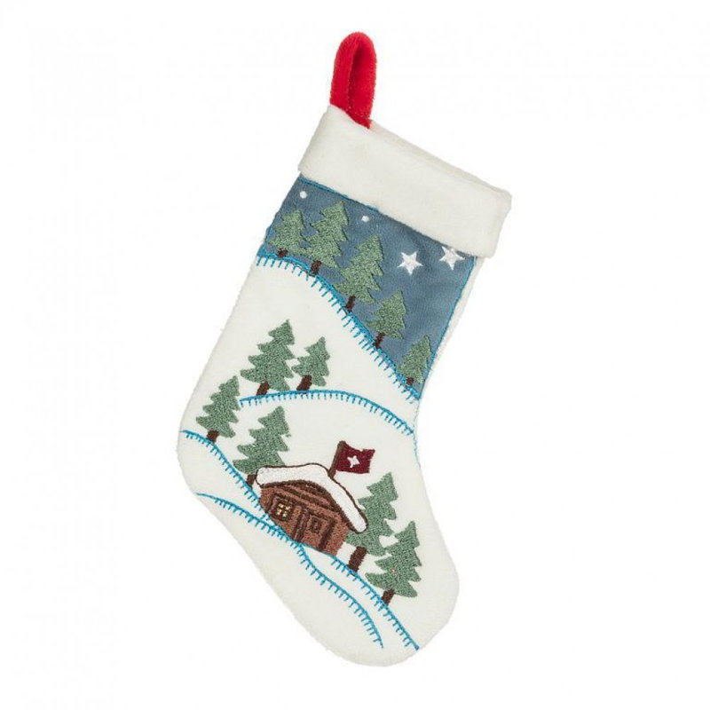 Cabin Scene Small Stocking