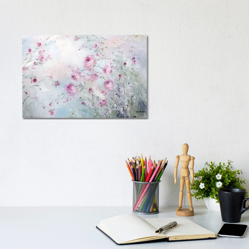 Rose Meadow by Debi Coules - Wrapped Canvas Painting, 20.32 cm H x 30.48 cm W x 1.91 cm D