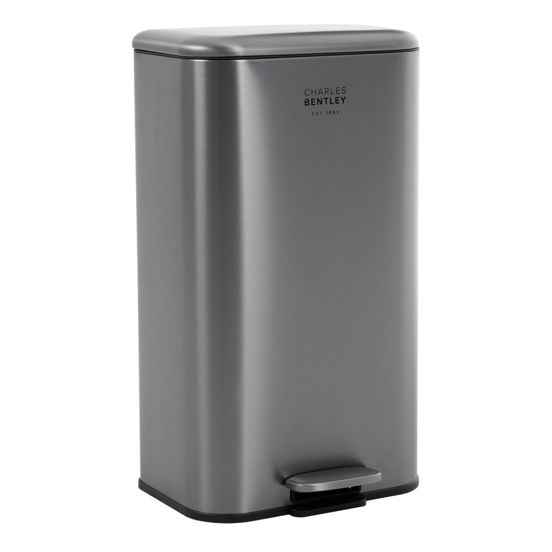 30L SLIMLINE KITCHEN PEDAL BIN Matt SS