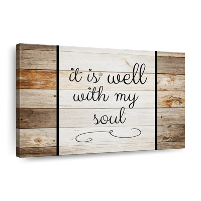 «Well With My Soul», citation sur toile