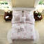 Ensemble de literie 5 pièces romantique romantique avec coussins décoratifs, conception réversible pour très grand lit