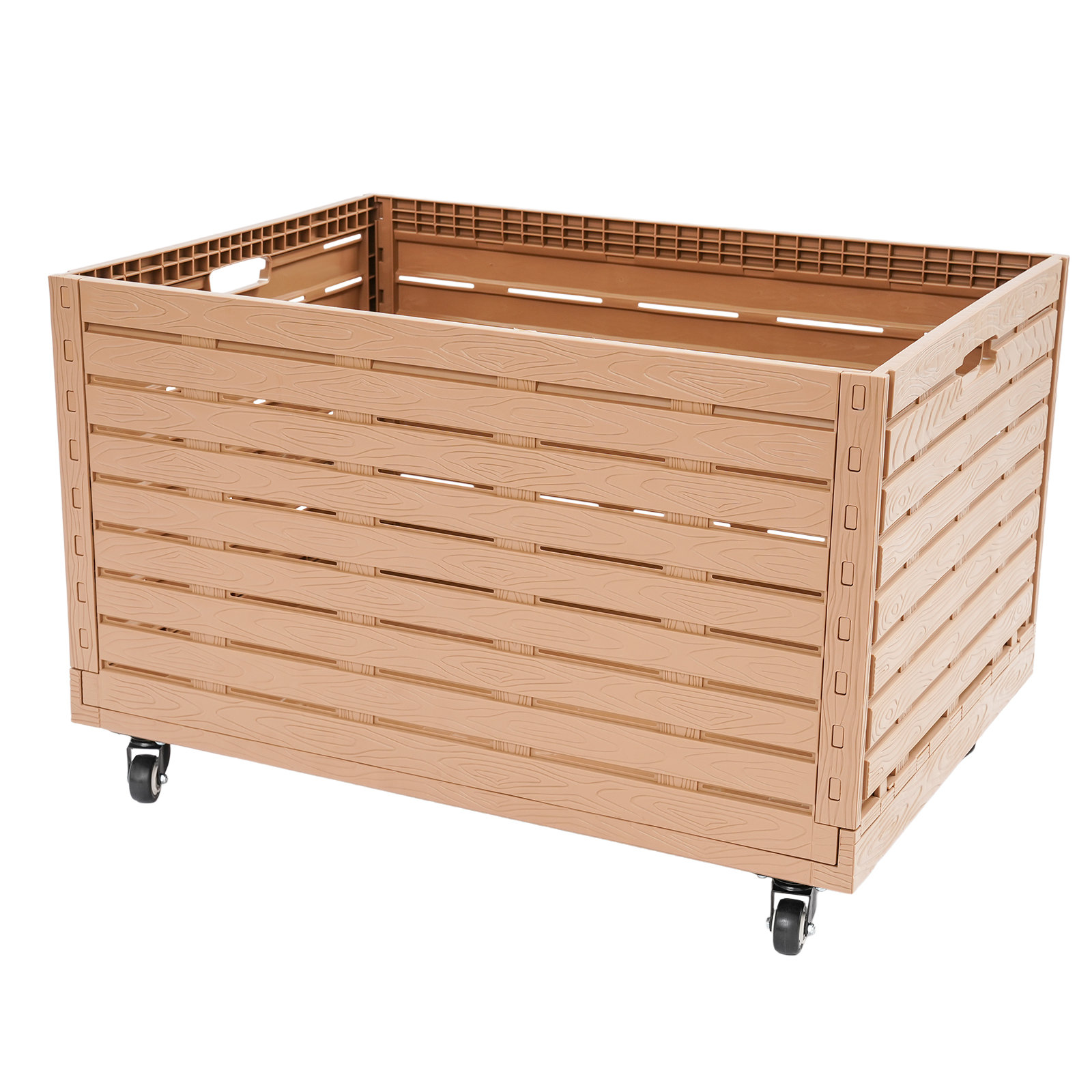 One Allium Way Set Of 2 Foldable Storage Bins With Wheels, Large 52.8 ...