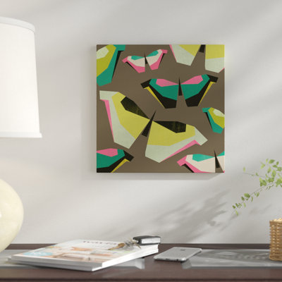 « néon papillons », impression sur toile
