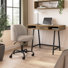 Marchagee 40W Small Writing Desk And Chair Set For Home Office, Computer Table With Storage And Seating