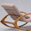 Chaise berçante en bois massif