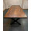 Dixon Pine Solid Wood Top Metal Base Dining Table-871271583