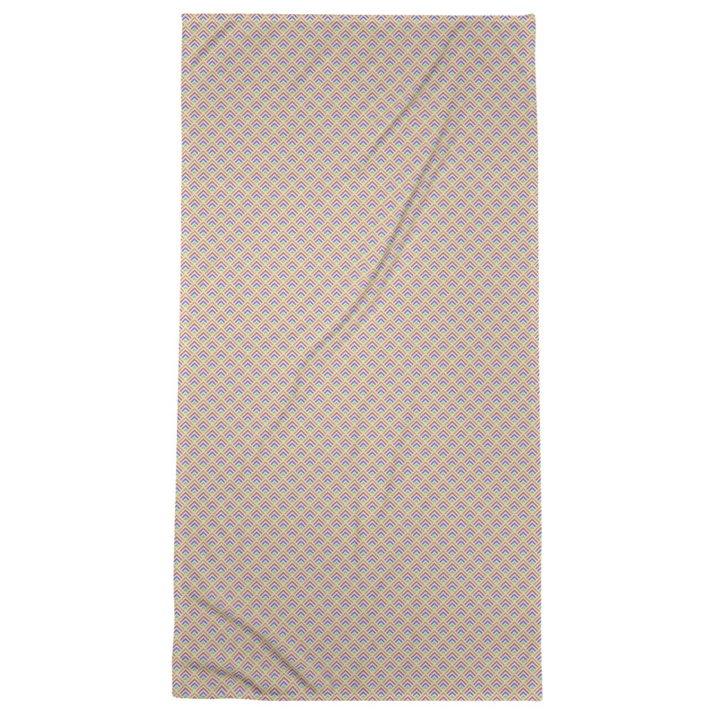 Serviette de bain géométrique katelyn elizabeth, Jaune et pastel