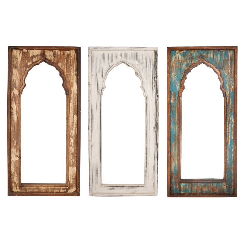 Handmade Farmhouse Buildings & Architecture Wall Decor on Solid Wood, Distressed Antique White