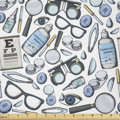 Cortinez Scattered Optometry on a Plain Multi-Purpose Fabric