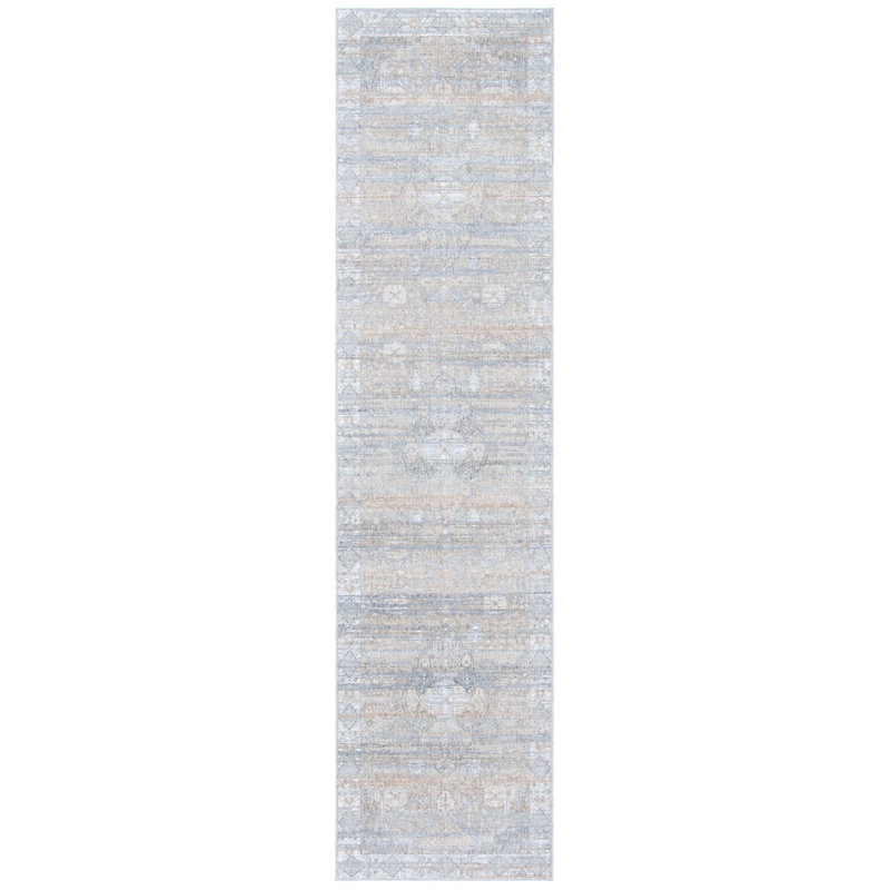 Gris oriental/beige Tapis décoratif, Tapis de couloir 2 pi 6 po x 10 pi