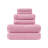 6-Piece 100% Cotton Quick Dry Diagonal Ribbed 6Pcs Towel Set, Pink