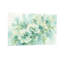 Plantes et fleurs à l'aquarelle sur fond bleu-vert doux-164684053