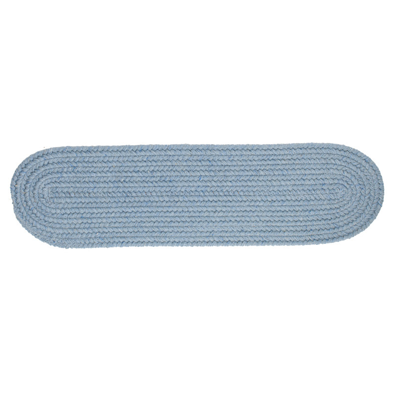 Tapis d'escalier intérieur / extérieur Smyth, Bleu clair