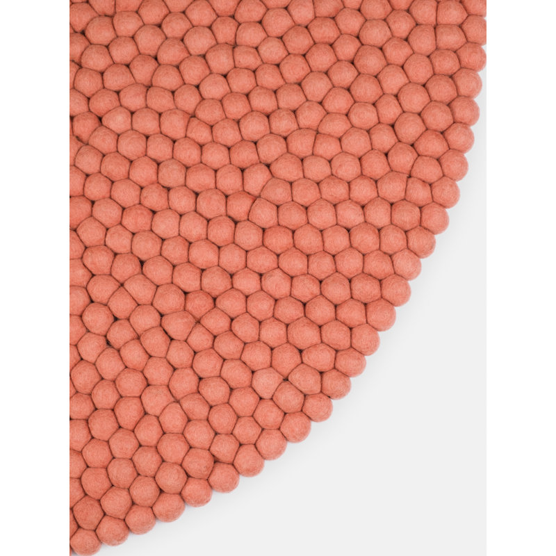 Round Solid Colour Wool Hand Woven Area Rug, Round 50cm