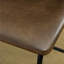 De 2 tabourets de comptoir en cuir brun antique. Fabriqué à la main avec base en plastique et en polyuréthane rétro. Cadre en fer noir. Dimensions: l 18,5 po x P 21,5 po x H 34,5 po. Siège: 2 tabourets de H 24,5 po x P 15 po. Revêtement en cuir-1415599230