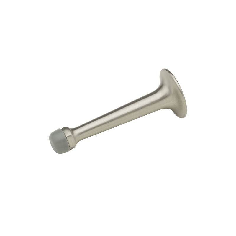 Wall Bumper Brass Baseboard Stop, Satin Nickel