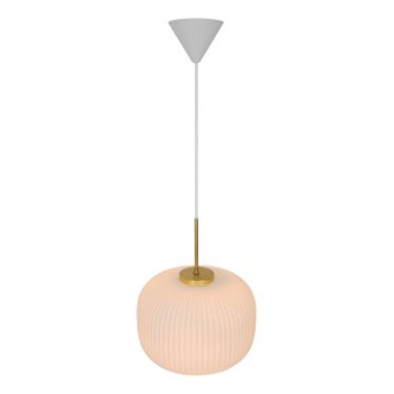 Milford 1 - Light Brass/Opal Sphere Pendant