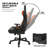 Inbox Zero Adjustable Reclining Ergonomic Swiveling PC & Racing Game Chair with Footrest-1890839557
