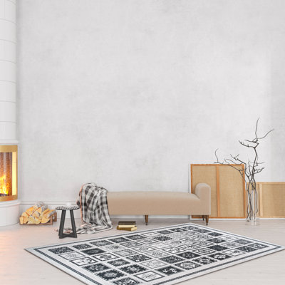 Large Tranditional Rugs Living Room Rug Washable Bedroom Rug Non-Slip Colorful Vintage Accent Floor Carpet For Home Decor