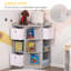 Armoire de coin grise pour enfants avec rangement pour jouets