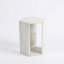 Table d'appoint en marbre Marble - Piédestal en pierre au fini mat aiguisé - Table à boissons minimaliste moderne pour le salon et la chambre à coucher (16 cm x 40 cm / 6,3 po x 15,7 po)-1162783737