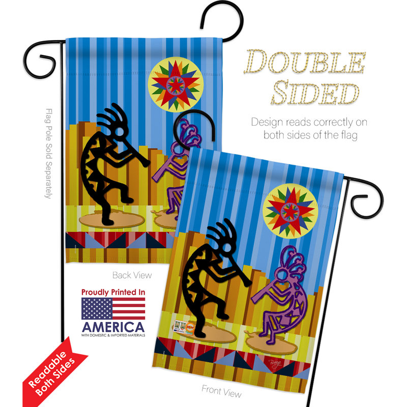 Coussin en polyester 2 faces 18,5 x 13 po Kokopelli Dream Ensemble de drapeaux