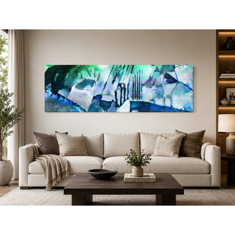 Paysage avec pluie (1913) - Art mural sur toile panoramique, 36" W x 12" H