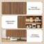 Table basse à plateau relevable en noyer avec meuble télé et buffet - Table basse cannelée avec rangement, bahuts et buffets de salon