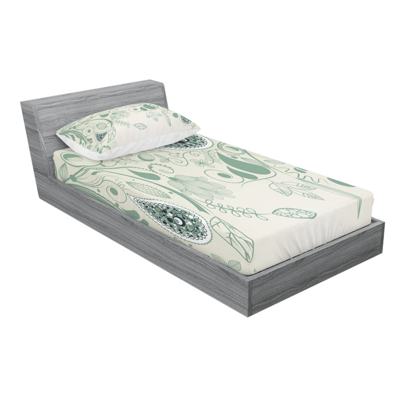Microfiber Sheet Set, Queen Sheet Set with Fitted Sheet, Green